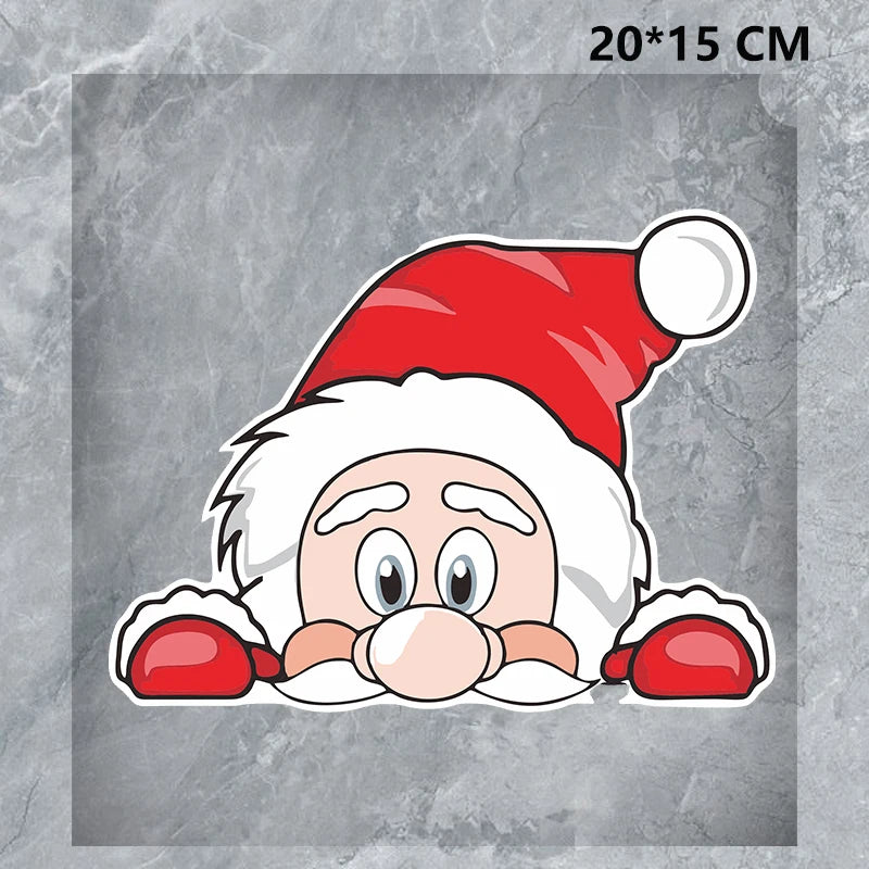 Christmas Santa Claus Waterproof Reflective Car Sticker Decal