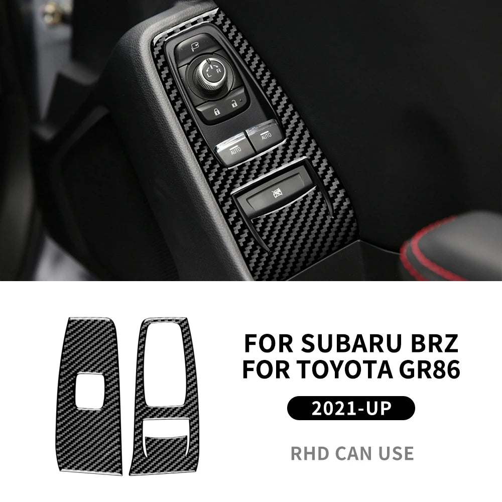 Real Carbon Fiber Door Panel Sticker for BRZ GR86 21-24 Type A For RHD Black – Car Accessories | MotorWorld Marketplace