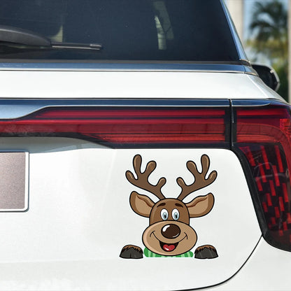 Christmas Santa Claus Waterproof Reflective Car Sticker Decal