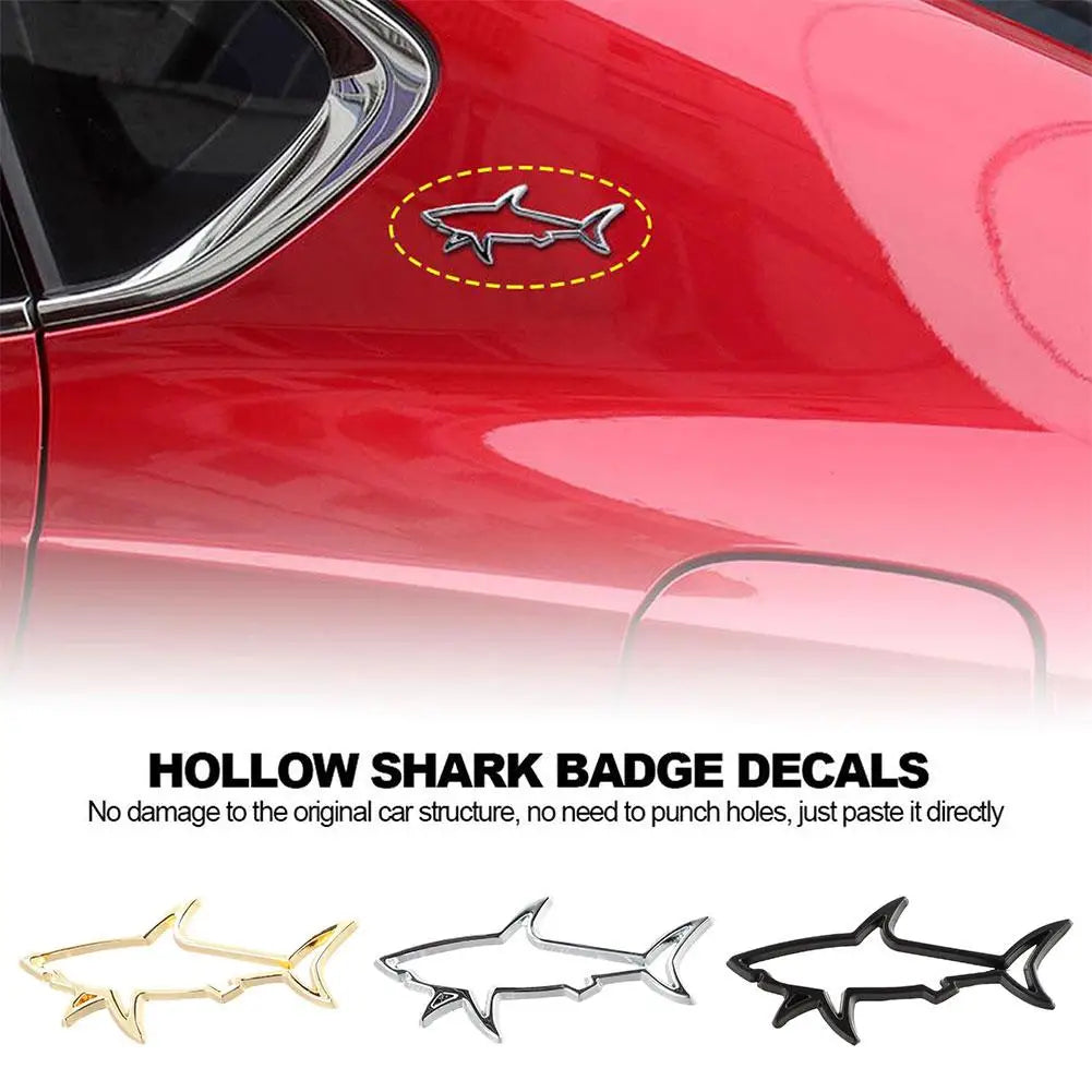 3D Metal Shark Emblem Badge – Premium Car & Bike Styling