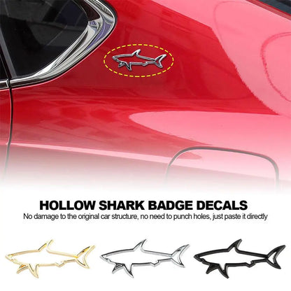 3D Metal Shark Emblem Badge – Premium Car & Bike Styling