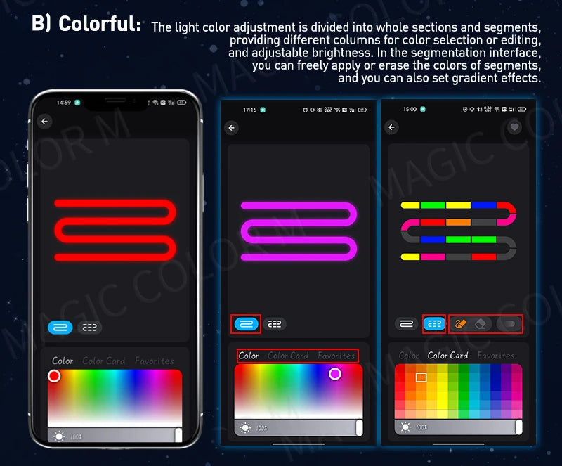 RGB LED Ambient Light USB for Tesla Model 3/Y/S/X