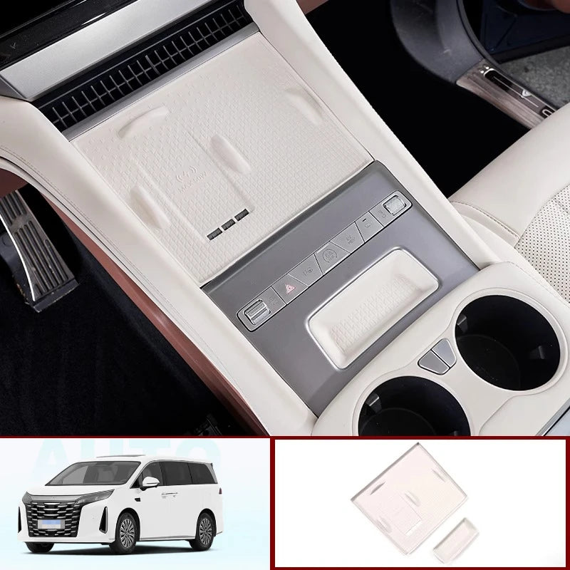 BYD M9 Central Wireless Charging Anti-Skid Silicone Pad Panel beige ordinary model BYD M9 – Car Accessories | MotorWorld Marketplace