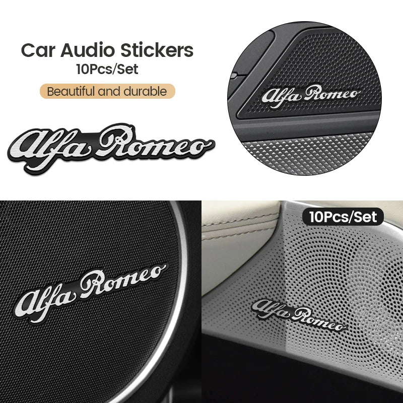 3D Speaker Badge Decal for Alfa Romeo Giulia Stelvio GT