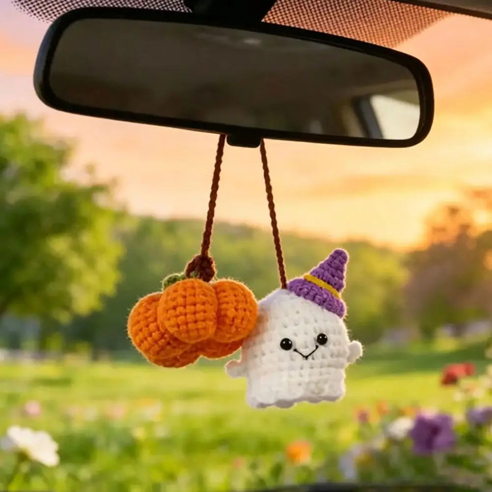 Halloween Crochet Car Pendant | Rearview Mirror Ornament Gift – Car Accessories | MotorWorld Marketplace