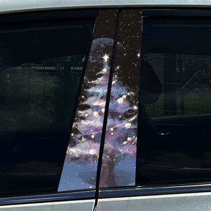 Christmas Tree B-Pillar Decal | Scratch Cover, Waterproof