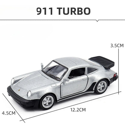 1/36 Alloy Porsche 911 Turbo Diecast Pull Back Model Car