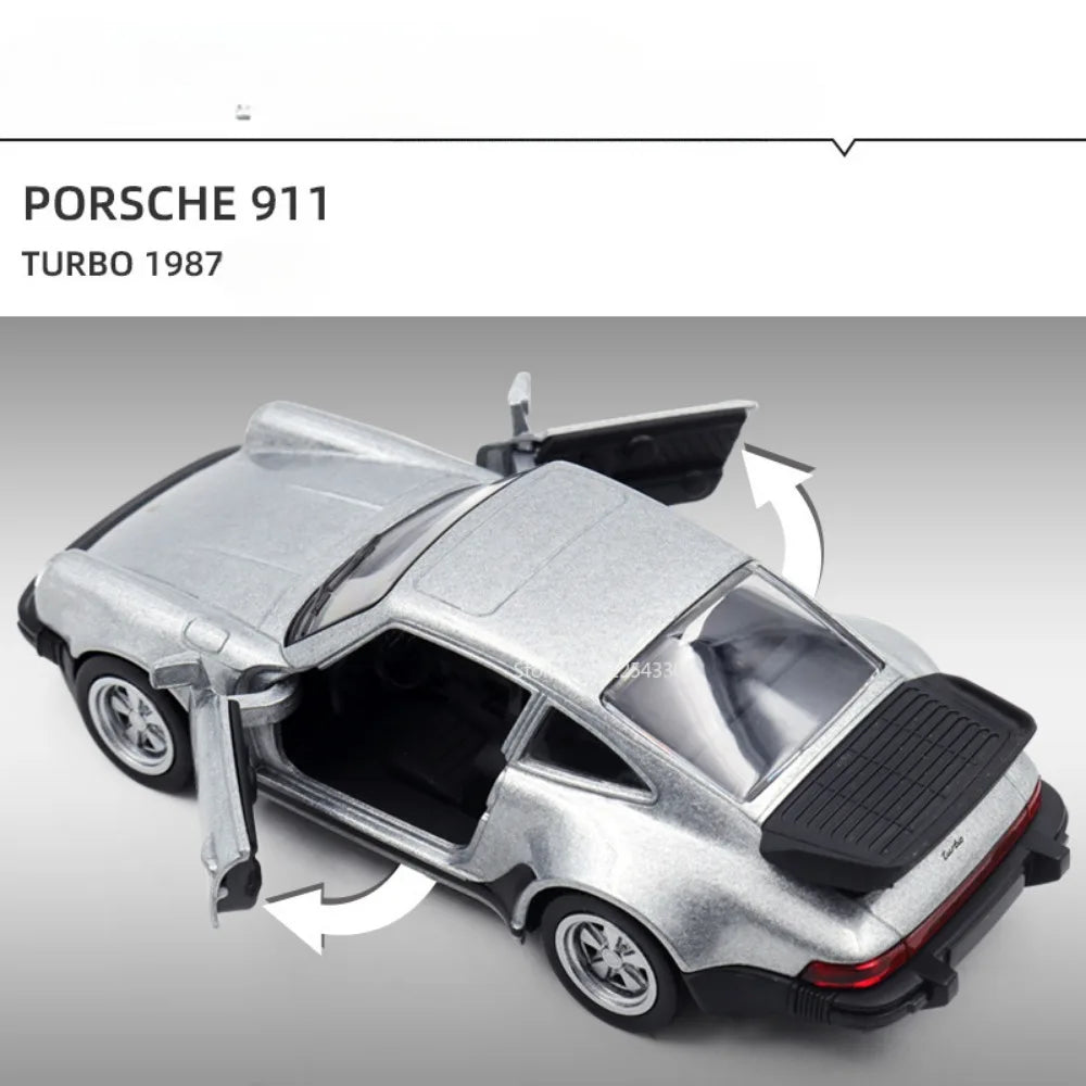1/36 Alloy Porsche 911 Turbo Diecast Pull Back Model Car
