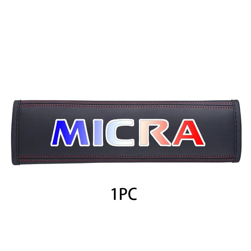 Premium Cowhide Seat Belt Cover for Nissan Micra