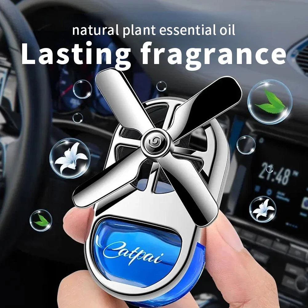 Désodorisant pour voiture à hélice rotative - Clip d'aromathérapie au parfum océanique