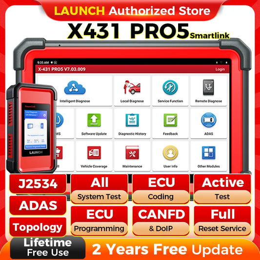 Launch X431 PRO5 OBD2 Scanner J2534 Diagnostic Tool Global Version – Car Accessories | MotorWorld Marketplace