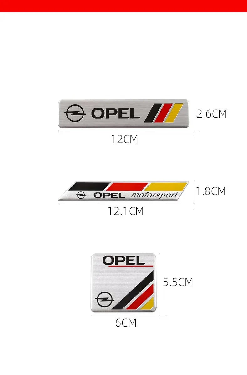 Opel Aluminum Badge Decal – Pro Auto Accessory