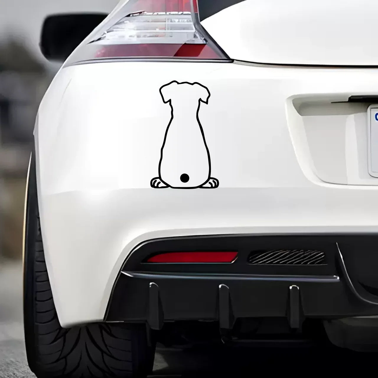Cute Dog Wiggling Tail Rear Wiper Decal – Waterproof Vinyl – Car Accessories | MotorWorld Marketplace