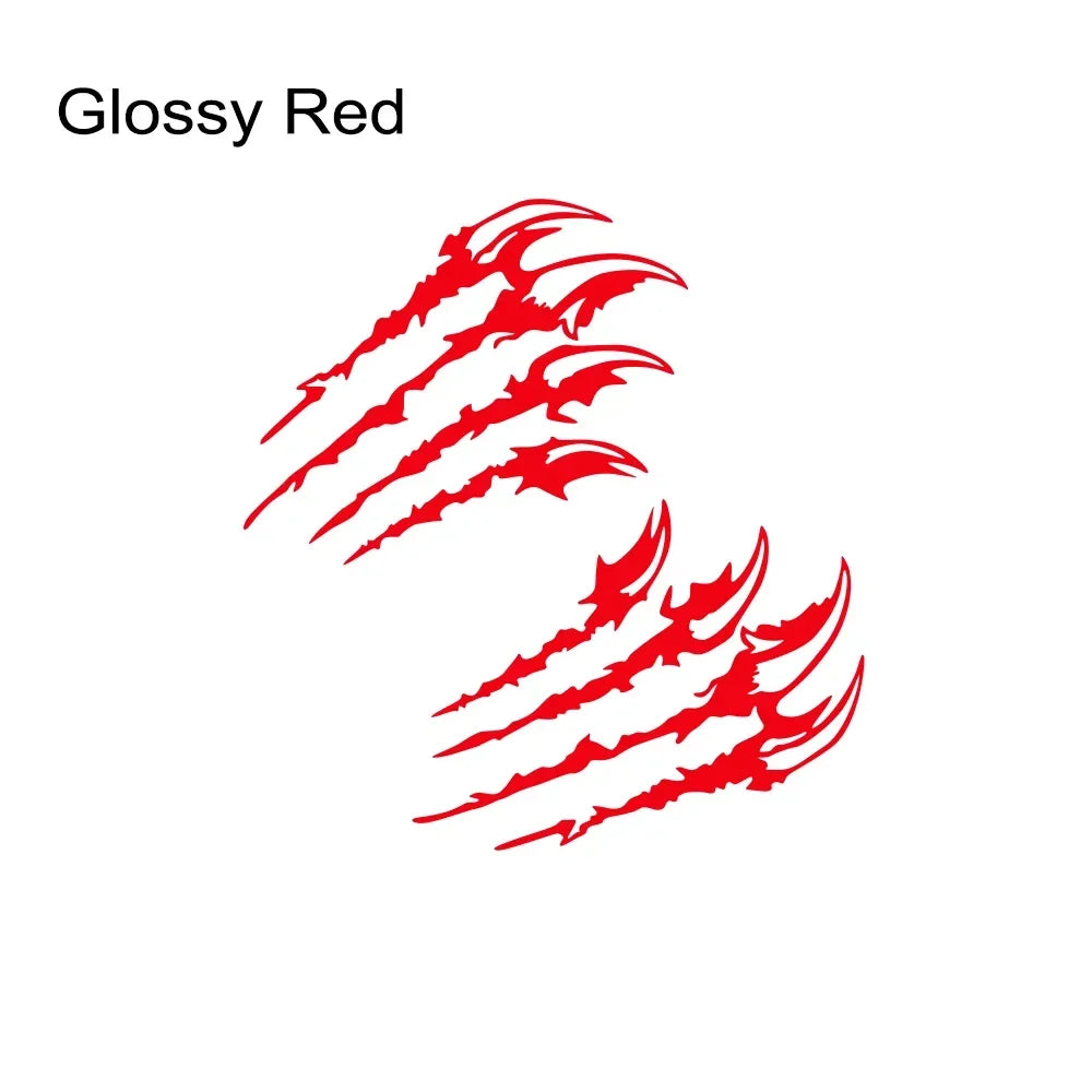 Universal Headlight Eyebrow Claw Decals – PVC, Pro Tuning Glossy Red – Car Accessories | MotorWorld Marketplace