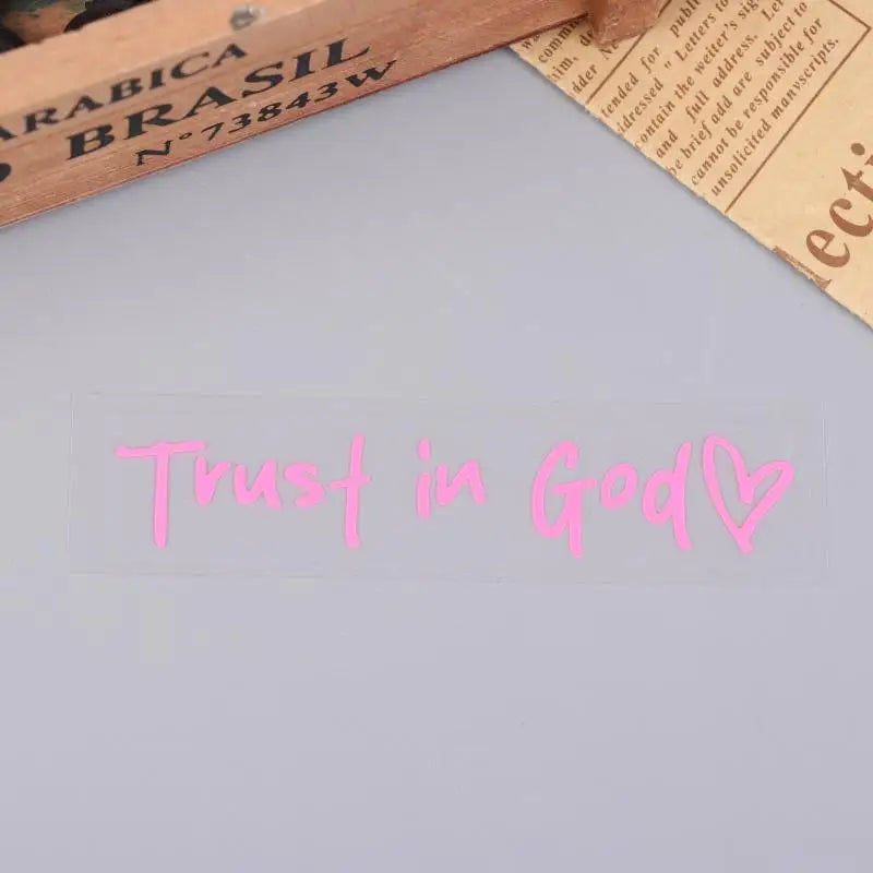 Trust In God Heart Car Decal – Faith Auto Mirror Sticker Hot pink – Car Accessories | MotorWorld Marketplace