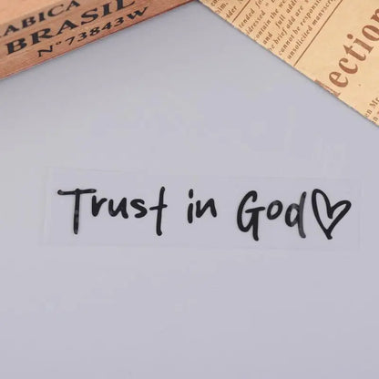 Trust In God Heart Car Decal – Faith Auto Mirror Sticker Black – Car Accessories | MotorWorld Marketplace