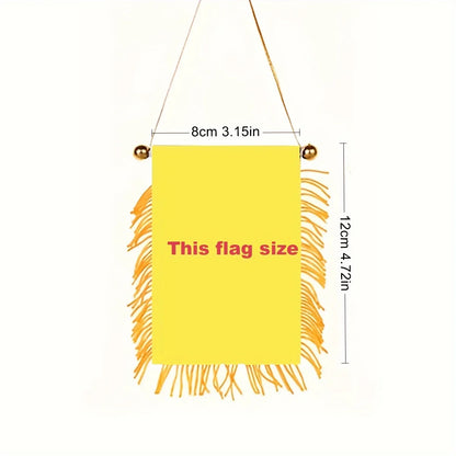 Ecuador Rearview Mirror Flag 8x12cm Double-Sided Banner