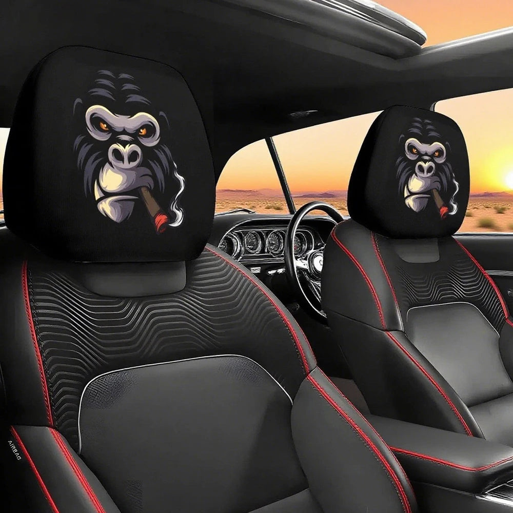 2PCS Cartoon Eyes Headrest Covers – Festive Car Interior Decor Style10 – Car Accessories | MotorWorld Marketplace