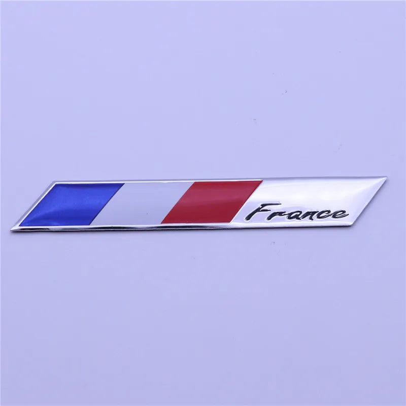 3D Aluminum France Flag Emblem Badge for Peugeot/Renault/Cítroen