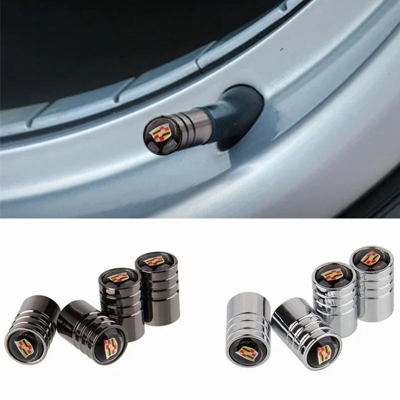 (NOT SOLD TO USA) 4PCS Alloy Valve Caps for Cadillac ATS CT6 SRX Escalade – Car Accessories | MotorWorld Marketplace
