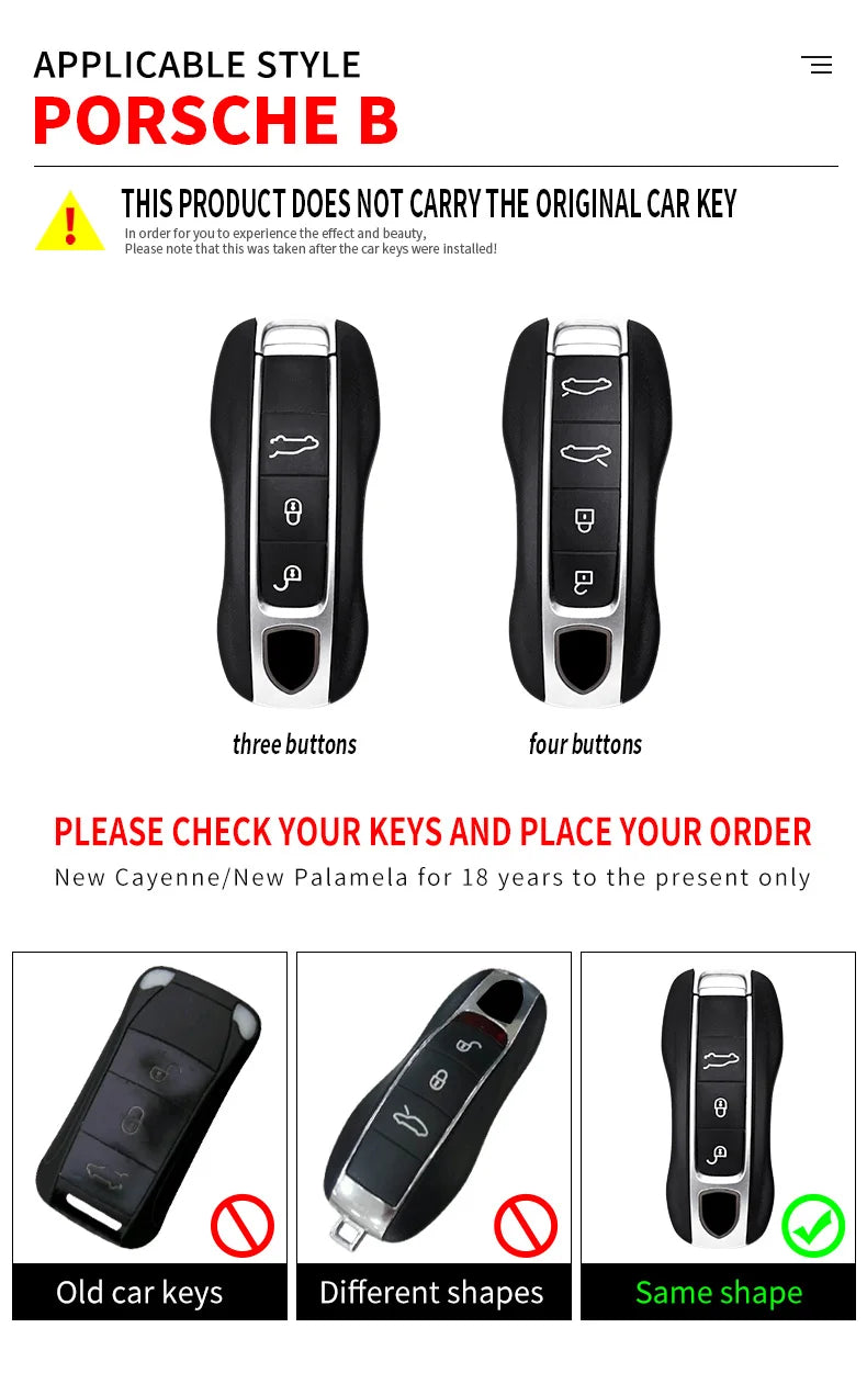 Zinc Alloy Smart Key Case for Porsche 911 Cayenne Taycan – Car Accessories | MotorWorld Marketplace