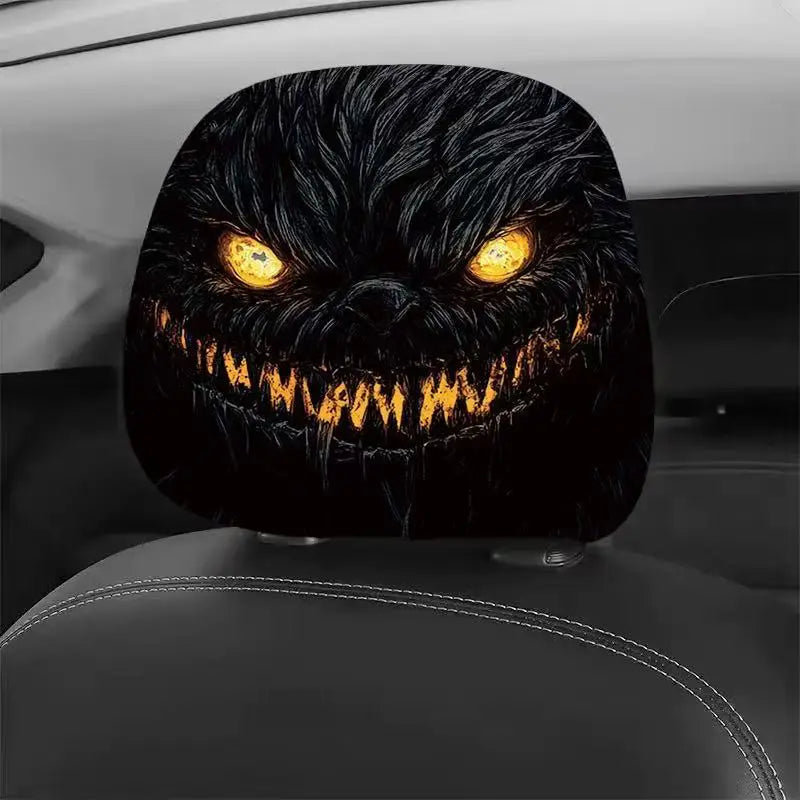 2Pcs Halloween Pumpkin Headrest Covers Universal Double-Sided A2 – Car Accessories | MotorWorld Marketplace
