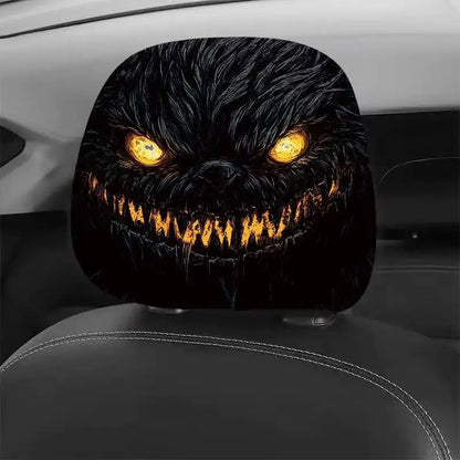 2Pcs Halloween Pumpkin Headrest Covers Universal Double-Sided A2 – Car Accessories | MotorWorld Marketplace