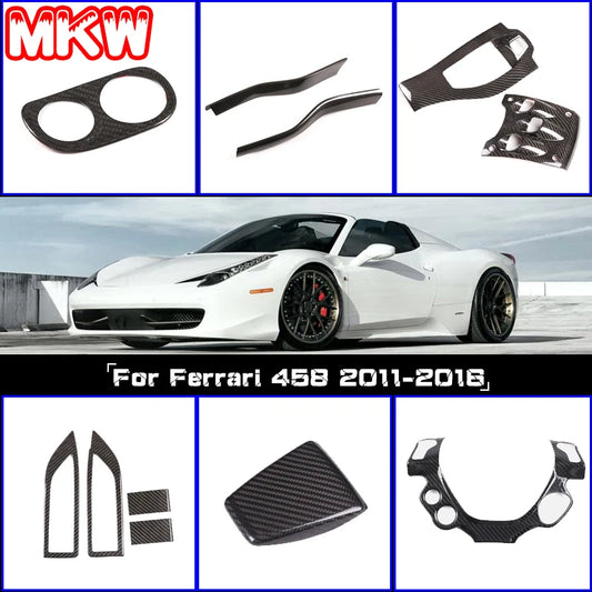 Ferrari 458 11-16 Carbon Fiber Gear Shift & Panel Trim Set – Car Accessories | MotorWorld Marketplace
