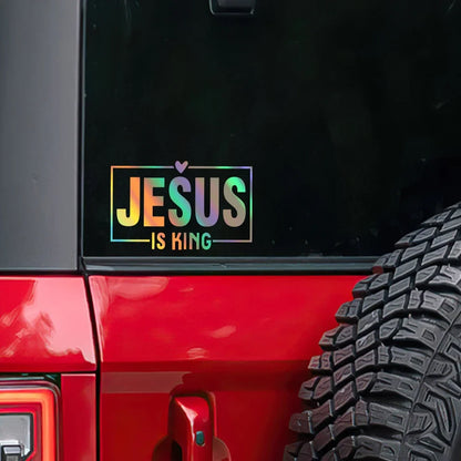Jesus Is King Laser Vinyl Decal 15x9.4cm – Pro Auto Accessory
