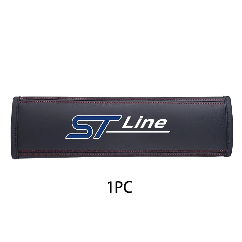 Ford STLine ST Cowhide Leather Seat Belt Cover – Premium Protector