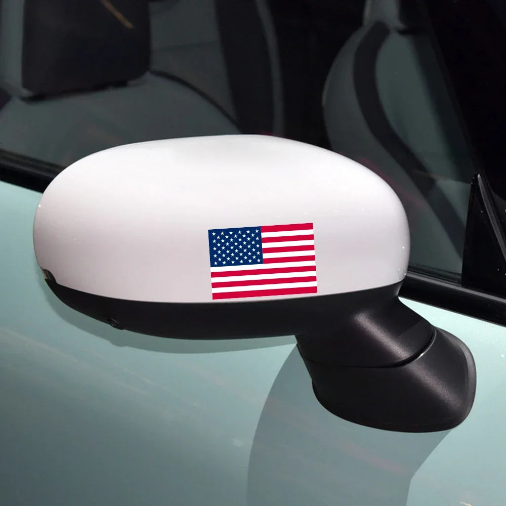 USA Flag Vinyl Car Decal – Custom Door & Window Sticker