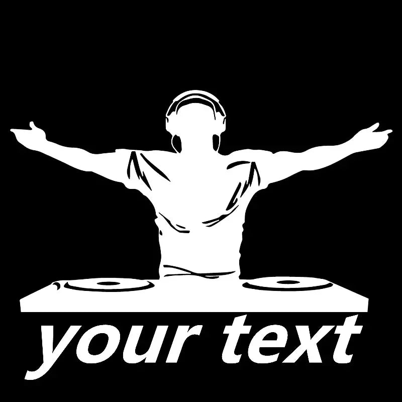 Custom DJ Music Car Sticker – PVC, Personalized, Pro Quality White – Car Accessories | MotorWorld Marketplace