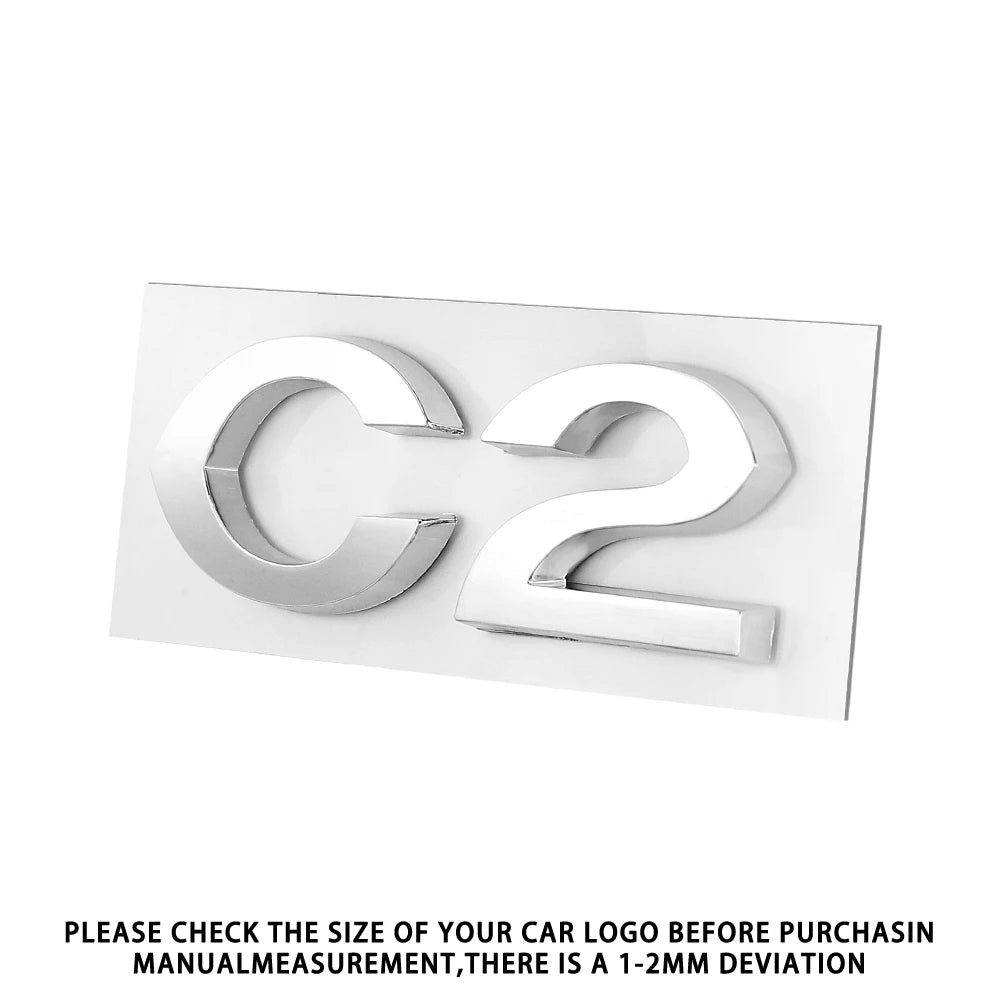 ABS Rear Emblem Badge Sticker for Citroen C2 C4 C5 VTS silver C2 – Car Accessories | MotorWorld Marketplace