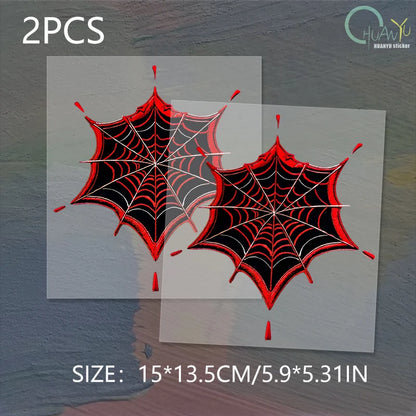 Hollow Spider Web Car Sticker – Gothic Waterproof Concealer C316A2 2pcs 15x13.5cm – Car Accessories | MotorWorld Marketplace