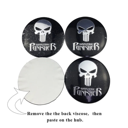 Universal 4pcs 56mm (2.2inch) Wheel Hubcap Stickers