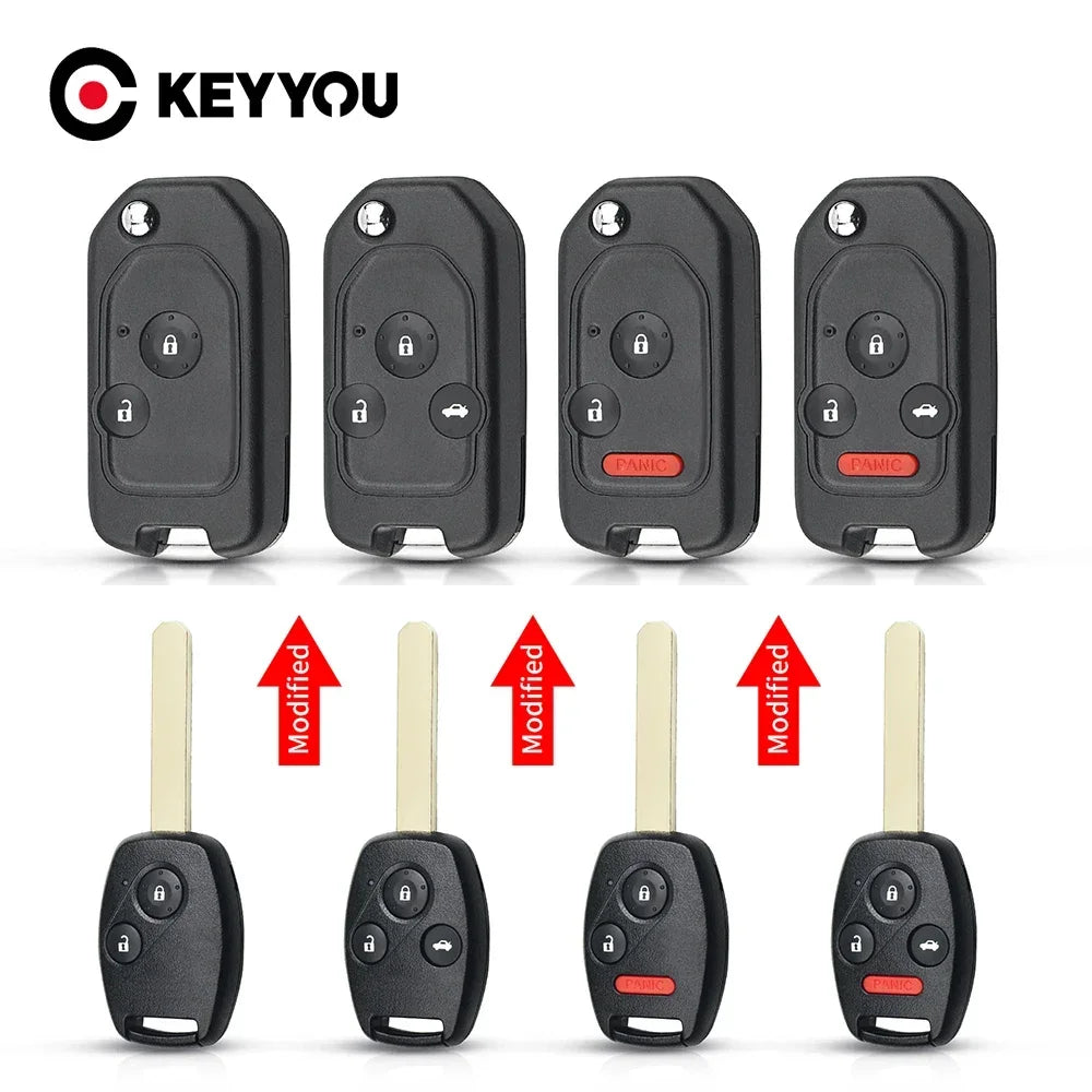 KEYYOU Flip Remote Key Honda Accord Civic CRV 07-13 2/3/4 Btn – Car Accessories | MotorWorld Marketplace