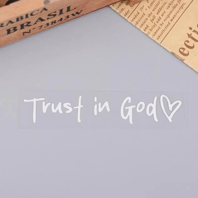 Trust In God Heart Car Decal – Faith Auto Mirror Sticker Silver – Car Accessories | MotorWorld Marketplace