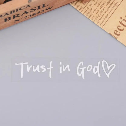 Trust In God Heart Car Decal – Faith Auto Mirror Sticker Silver – Car Accessories | MotorWorld Marketplace