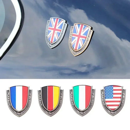 3D Metal Flag Emblem Badge Decal for BMW Audi Toyota – Car Accessories | MotorWorld Marketplace