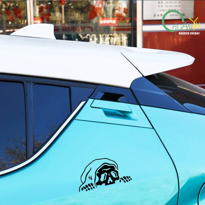 Peep Skeleton Car Sticker – Halloween Die-Cut Vinyl Decal – Car Accessories | MotorWorld Marketplace