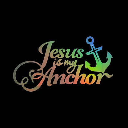 Christian Jesus Cross Car Sticker – Durable Vinyl Decal