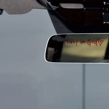 Trust In God Heart Car Decal – Faith Auto Mirror Sticker – Car Accessories | MotorWorld Marketplace
