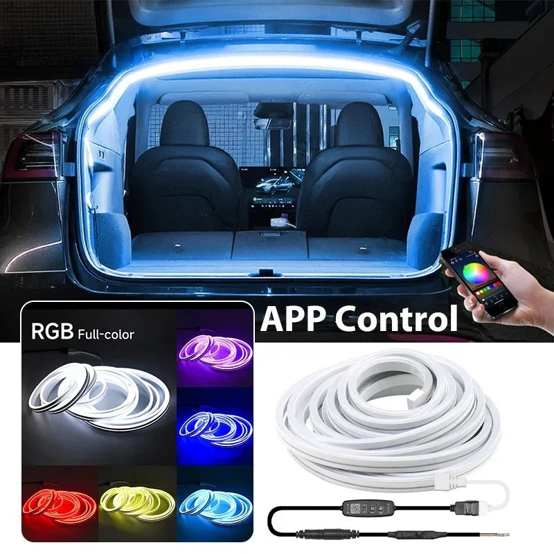 RGB 5M Trunk LED Strip, Waterproof, APP Control, 12V Plug & Play – Car Accessories | MotorWorld Marketplace