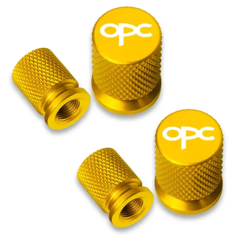 4pcs Opel OPC Tire Valve Caps Waterproof Stem Covers Set