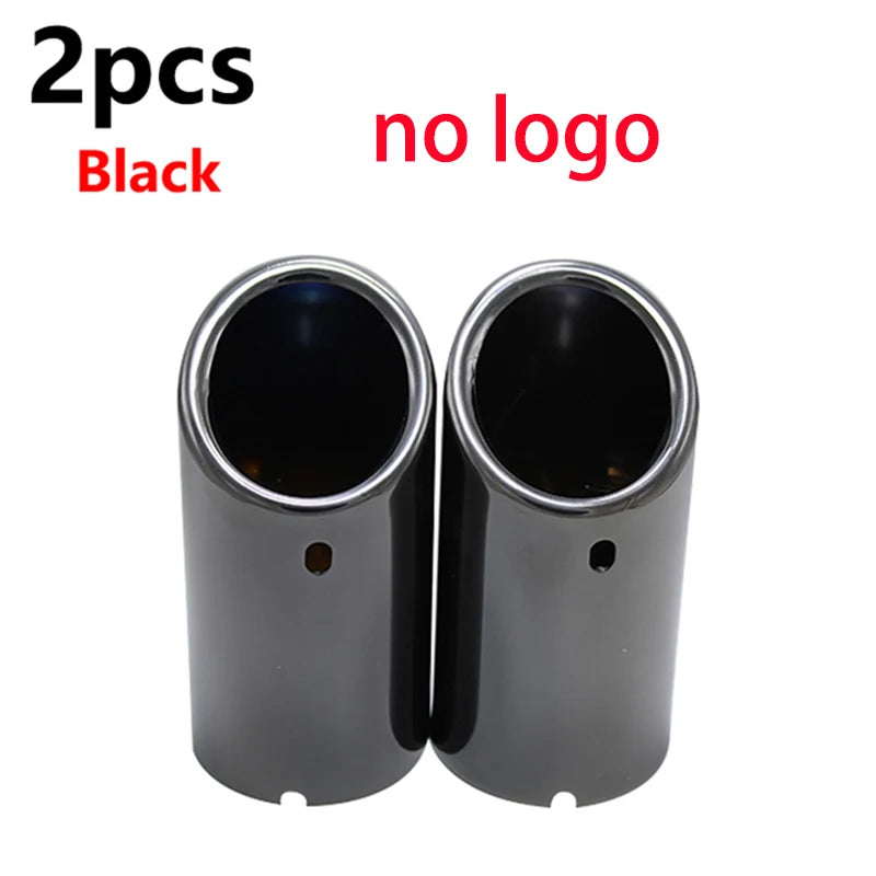 Audi VW Exhaust Muffler Tip Cover – Precision Fit Upgrade 2pcs Bright Black – Car Accessories | MotorWorld Marketplace