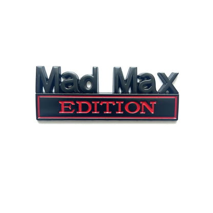 MAD MAX EDITION Metal Car Logo Emblem – Pro Grade Decal black red 1pc – Car Accessories | MotorWorld Marketplace