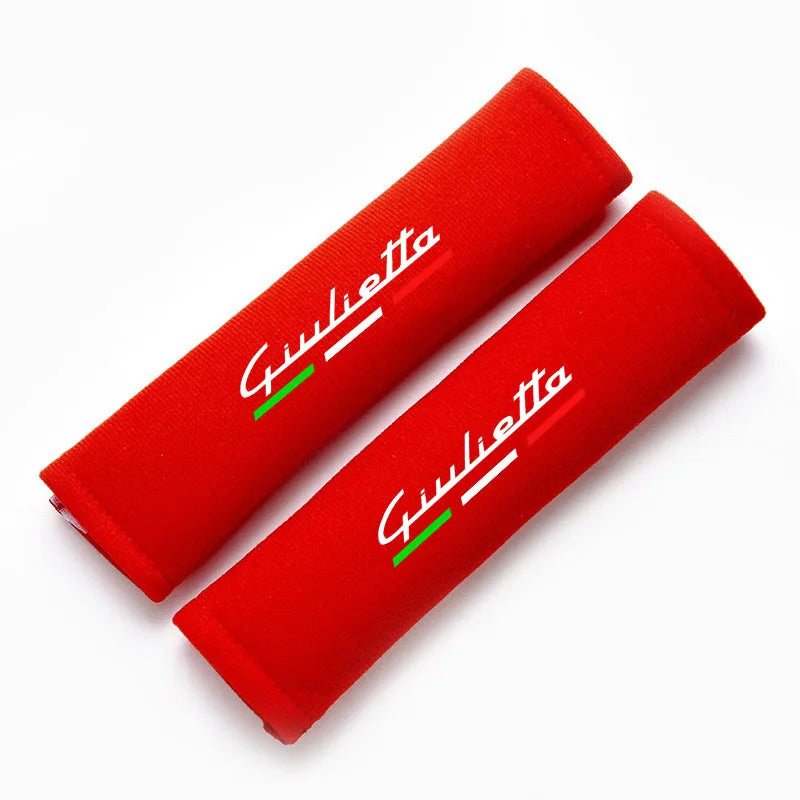 2Pcs Leather Seat Belt Shoulder Covers for Giulietta Red – Car Accessories | MotorWorld Marketplace