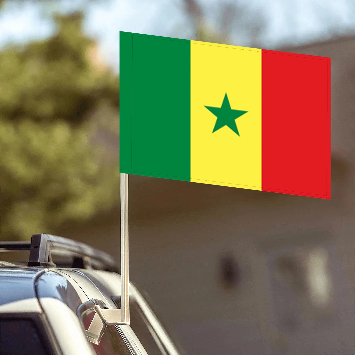 Senegal Car Flag 100% Polyester – Durable & Fade-Proof