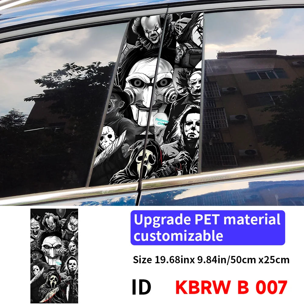 Horror Ghost B Pillar Car Stickers | Waterproof, UV-Proof 007 – Car Accessories | MotorWorld Marketplace