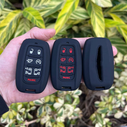 Coque de clé en silicone 6+1 pour Chrysler Pacifica/Voyager 17-20
